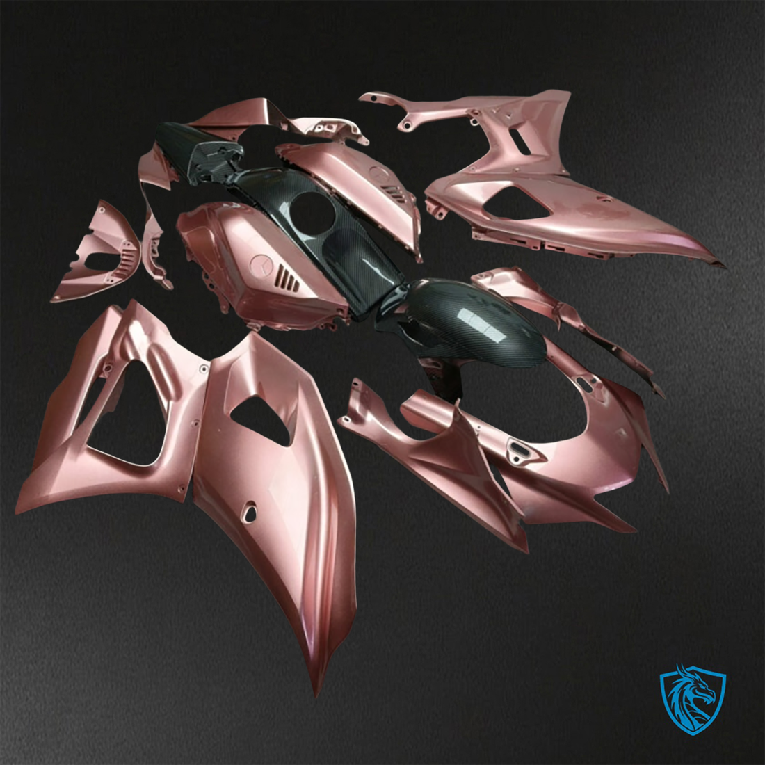Yamaha R7 (2021-2025) Gloss Rose Gold Carbon Fiber ABS Bodywork - Fairings Kit