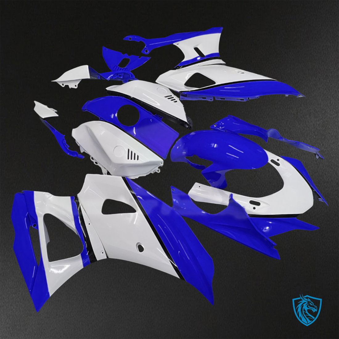 Yamaha R7 (2021-2025) Gloss White & Blue - Replacement Motorcycle Fairings Kit