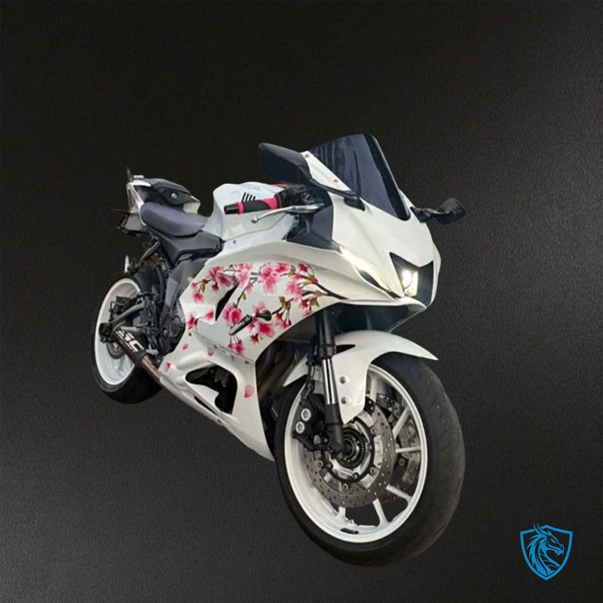 Yamaha R7 (2021-2025) Gloss White Cherry Blossom - Custom ABS Fairing Kit