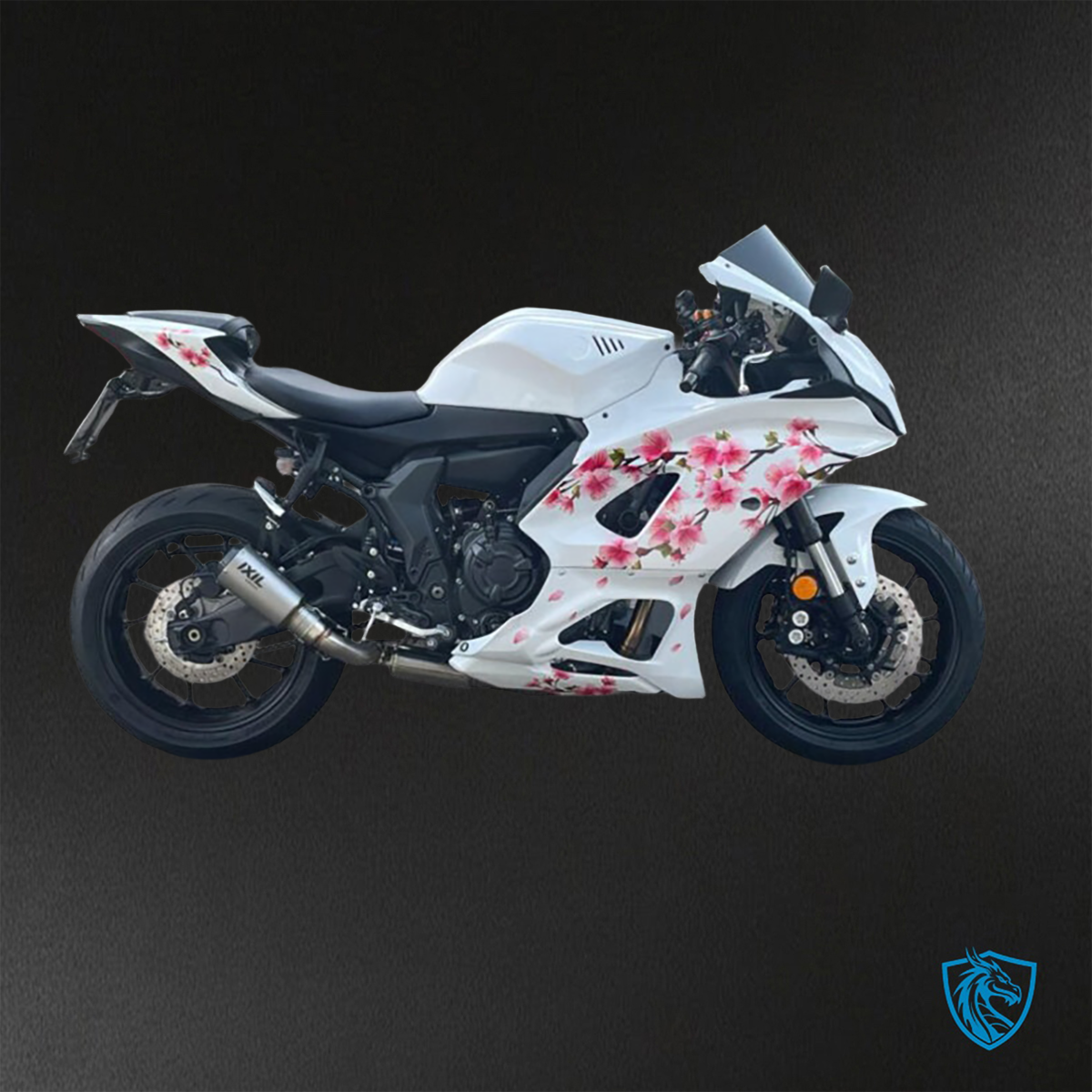 Yamaha R7 (2021-2025) Gloss White Cherry Blossom - Custom ABS Fairing Kit