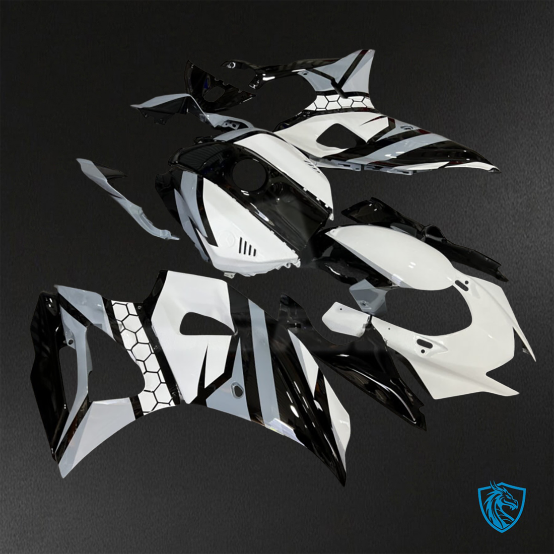 Yamaha R7 (2021-2025) Gloss White, Gray & Black ABS Bodywork - Fairings Kit