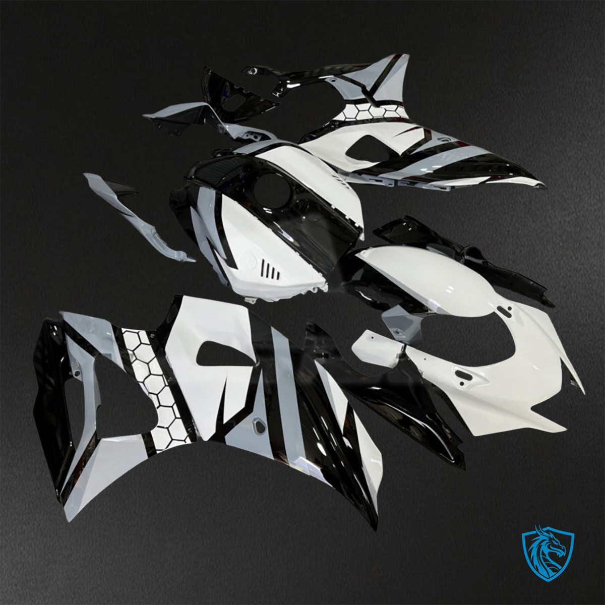Yamaha R7 (2021-2025) Gloss White, Gray & Black ABS Bodywork - Fairings Kit
