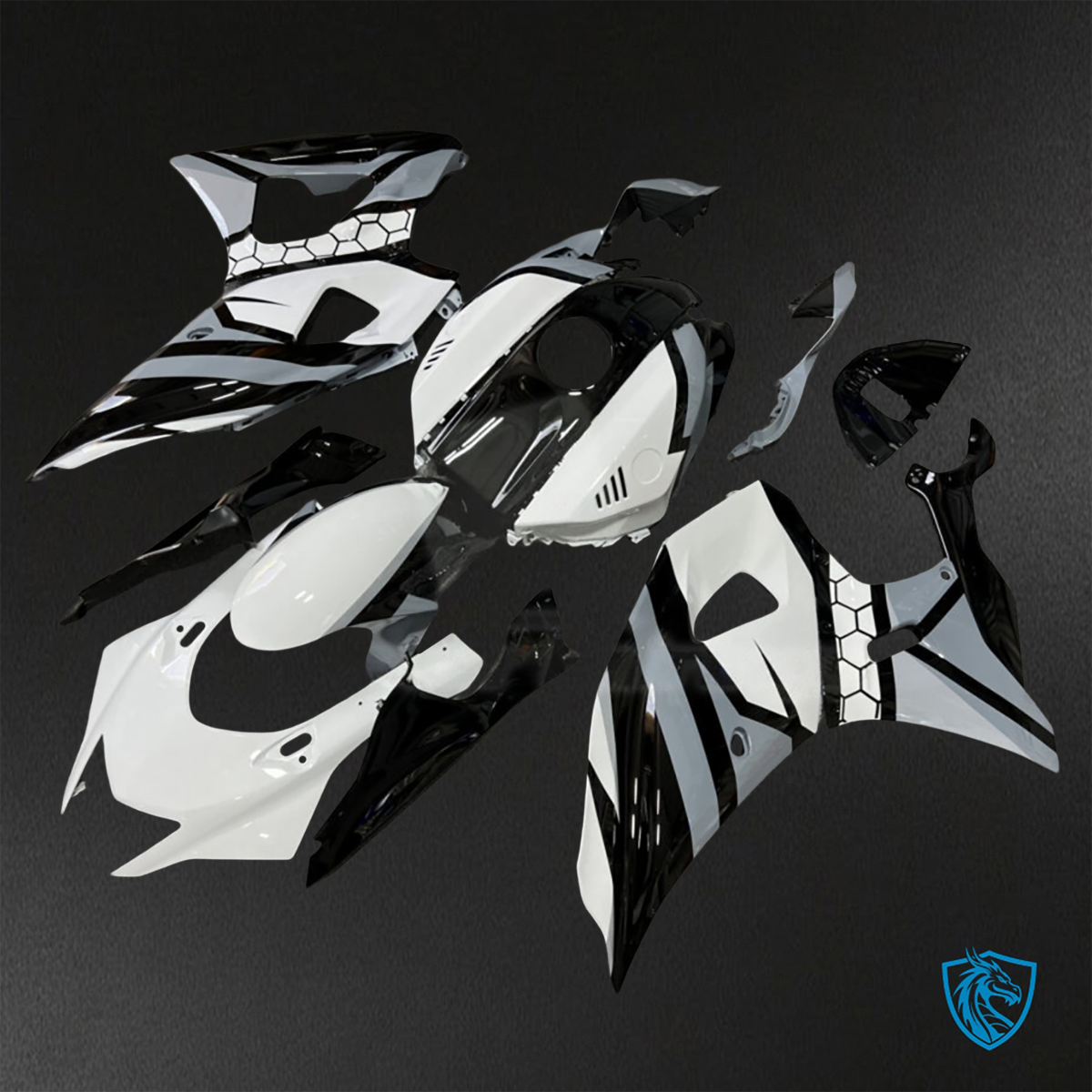 Yamaha R7 (2021-2025) Gloss White, Gray & Black ABS Bodywork - Fairings Kit