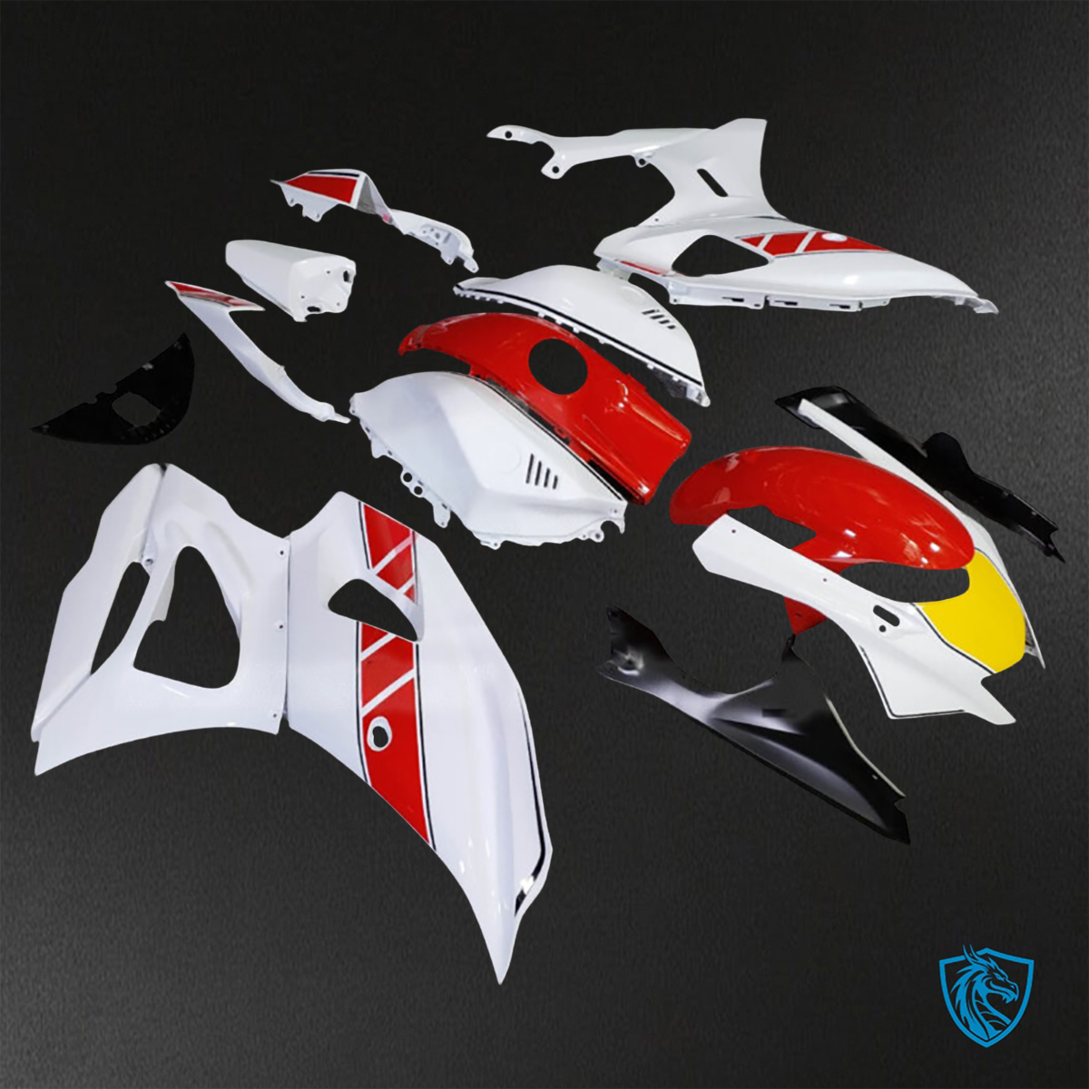 Yamaha R7 (2021-2025) Gloss White & Red - Custom ABS Fairing Kit
