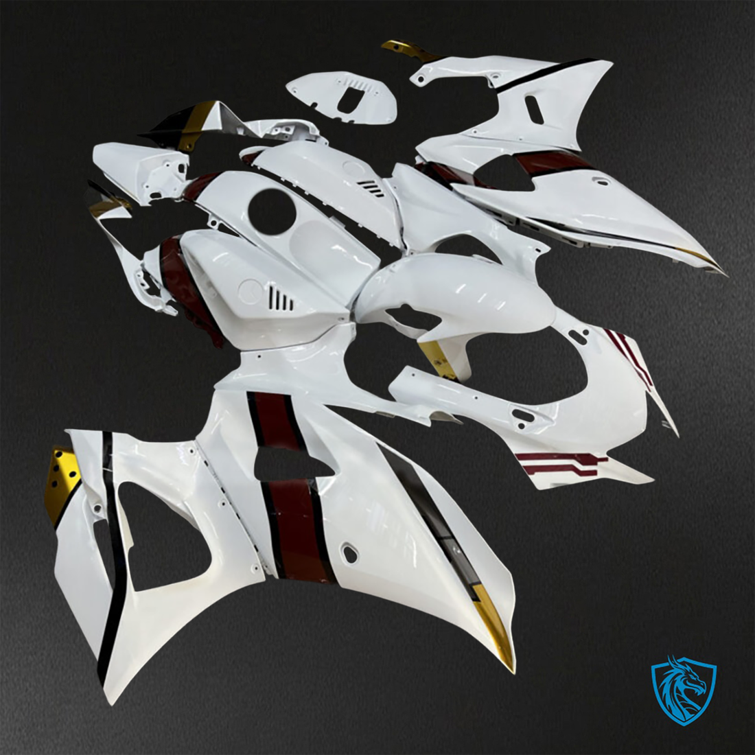 Yamaha R7 (2021-2025) Gloss White & Black ABS Bodywork - Fairings Kit
