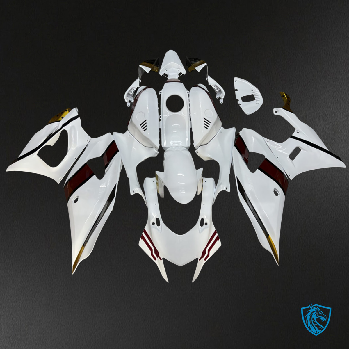 Yamaha R7 (2021-2025) Gloss White & Black ABS Bodywork - Fairings Kit