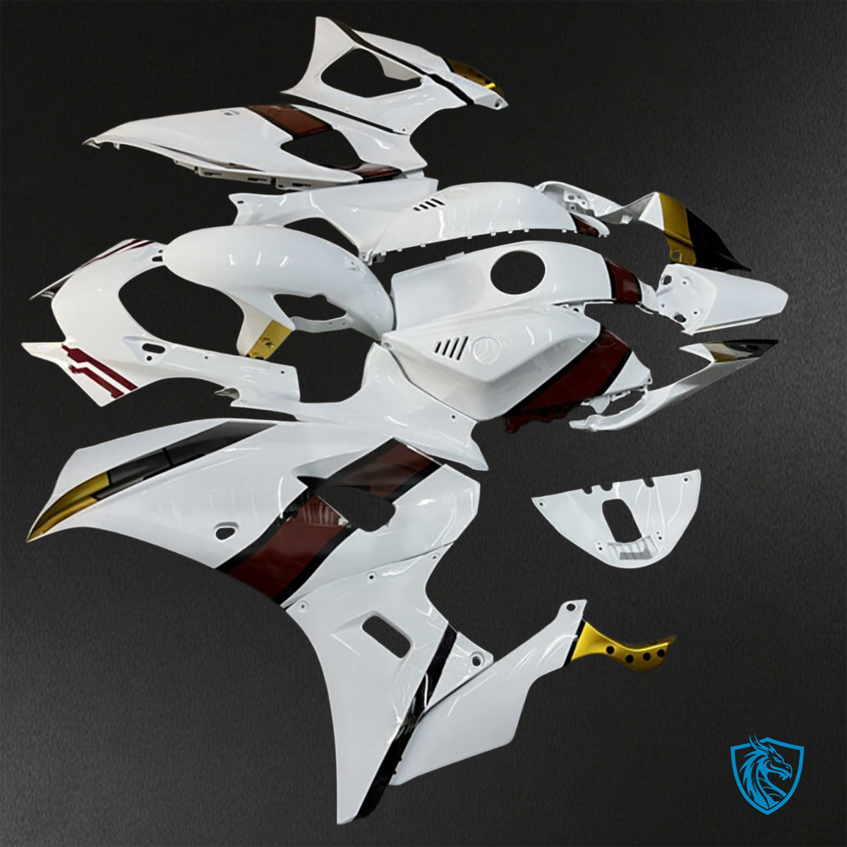Yamaha R7 (2021-2025) Gloss White & Black ABS Bodywork - Fairings Kit