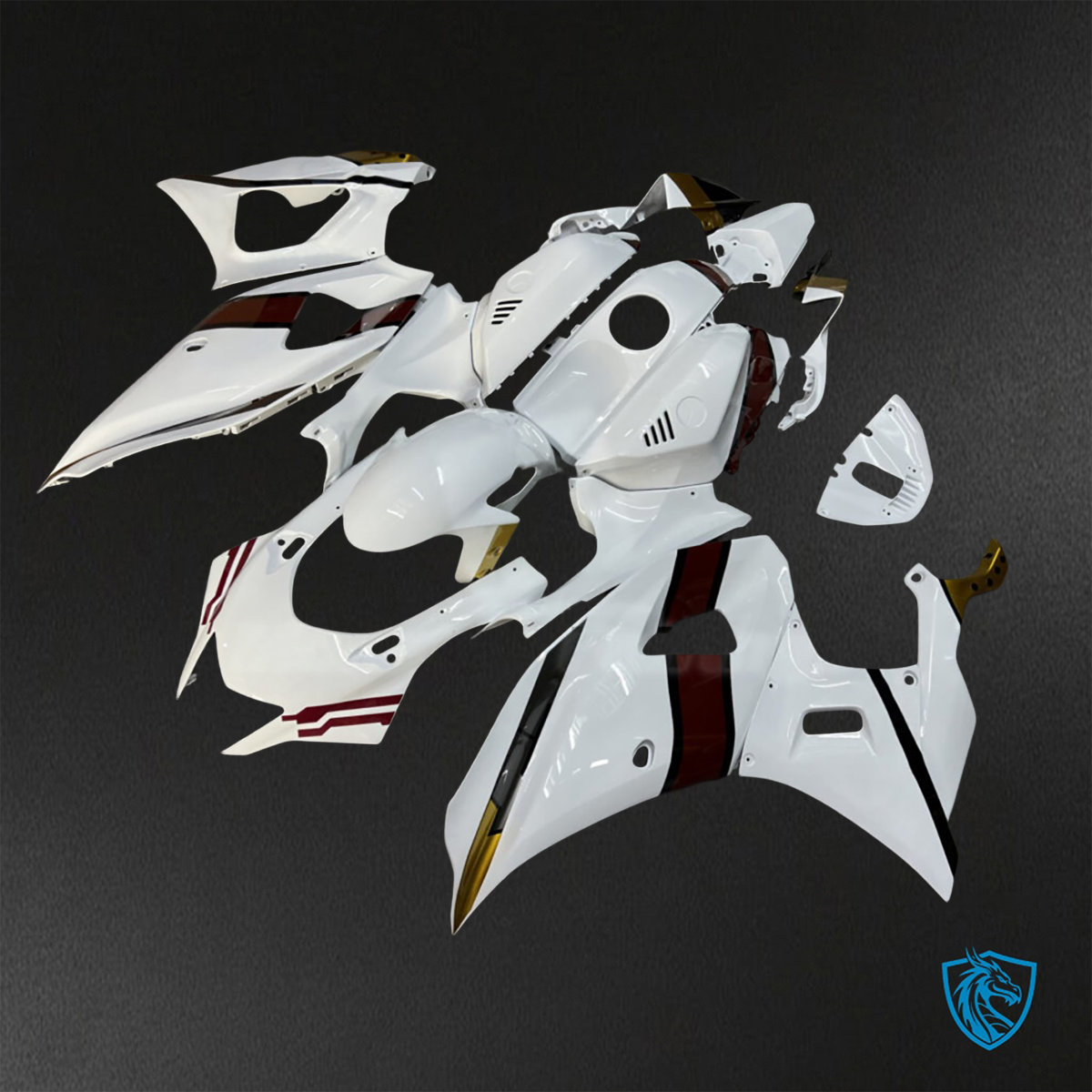 Yamaha R7 (2021-2025) Gloss White & Black ABS Bodywork - Fairings Kit