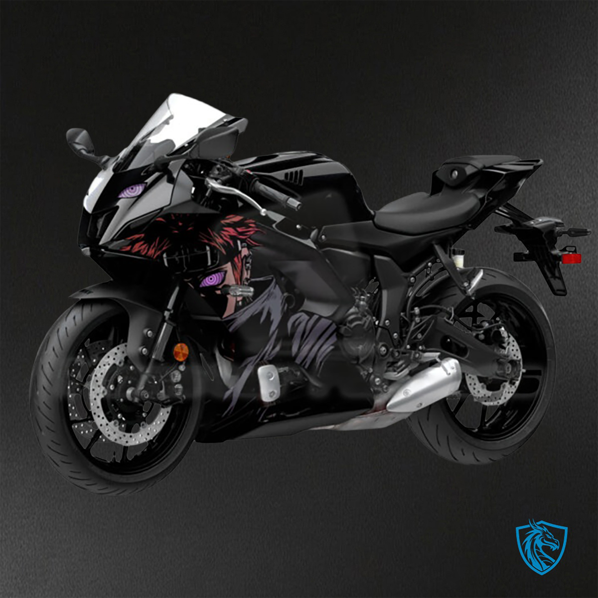 Yamaha R7 (2021-2025) Gloss White & Black Metallic Anime Split - Custom ABS Fairing Kit