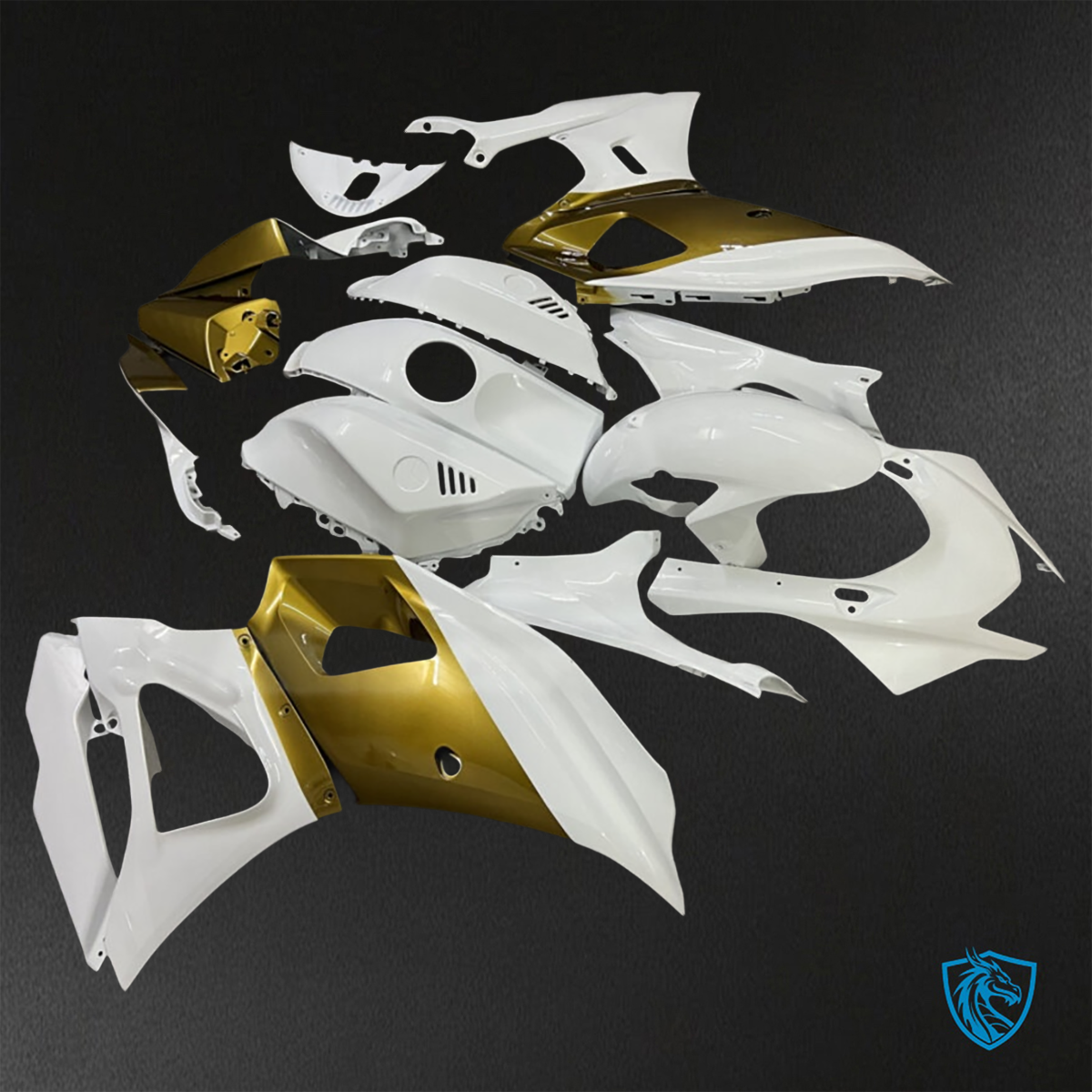Yamaha R7 (2021-2025) Gloss White & Gold ABS Bodywork - Fairings Kit