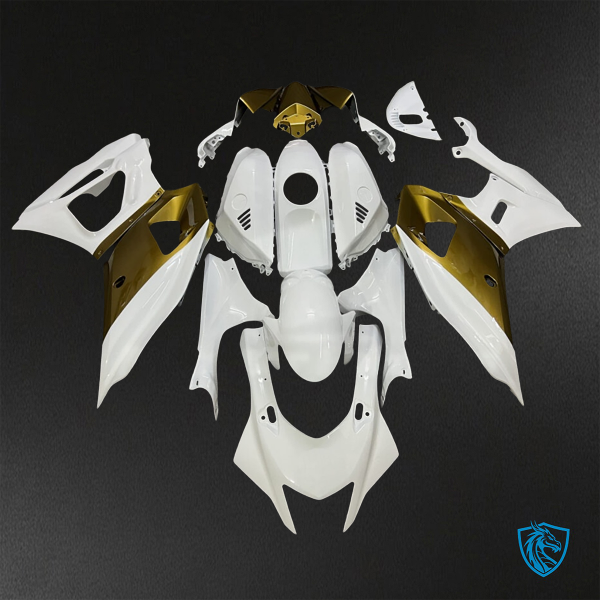 Yamaha R7 (2021-2025) Gloss White & Gold ABS Bodywork - Fairings Kit