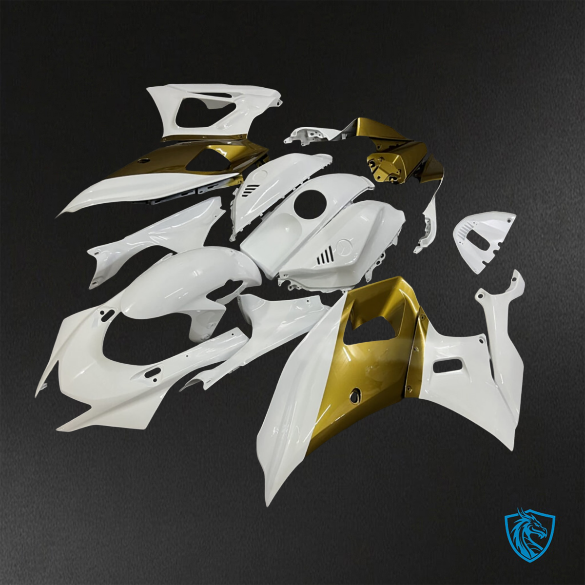 Yamaha R7 (2021-2025) Gloss White & Gold ABS Bodywork - Fairings Kit