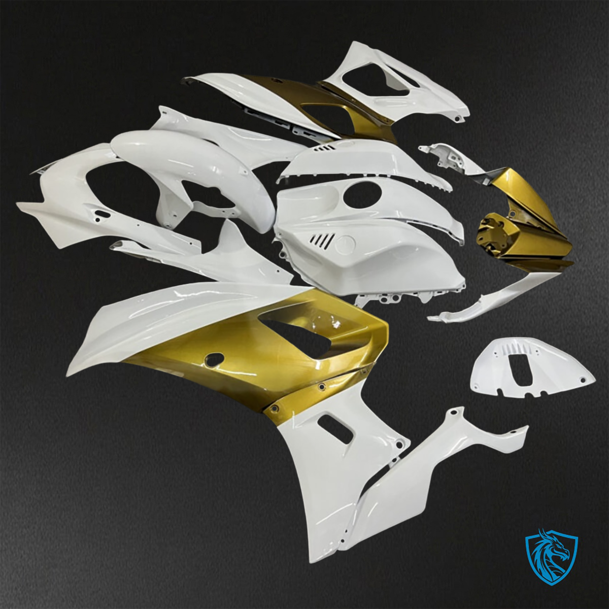 Yamaha R7 (2021-2025) Gloss White & Gold ABS Bodywork - Fairings Kit