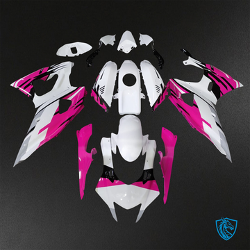 Yamaha R7 (2021-2025) Gloss White, Pink & Black Fairings Kit - Aftermarket ABS Bodywork