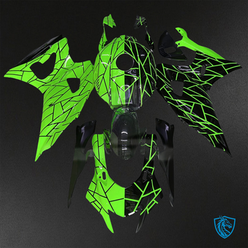 Yamaha R7 (2021-2025) Green & Black Split Pattern Fairings Kit - Aftermarket ABS Bodywork