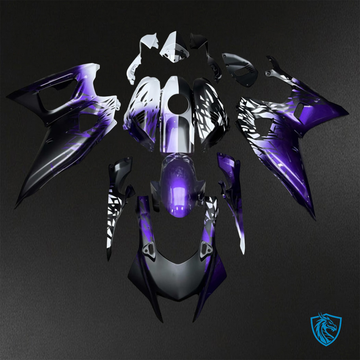 Yamaha R7 (2021-2025) Matte Black, Gloss Purple & White ABS Bodywork - Fairings Kit