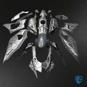 Yamaha R7 (2021-2025) Matte Gray & Black Pattern Split - Custom ABS Fairing Kit