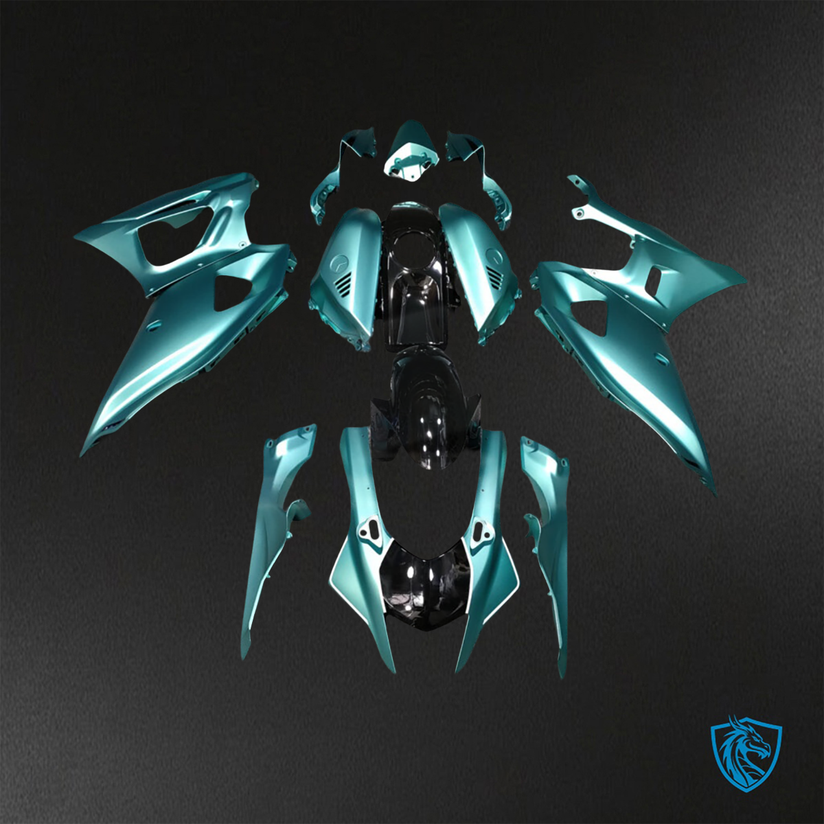 Yamaha R7 (2021-2025) Matte Teal & Gloss Black ABS Bodywork - Fairings Kit