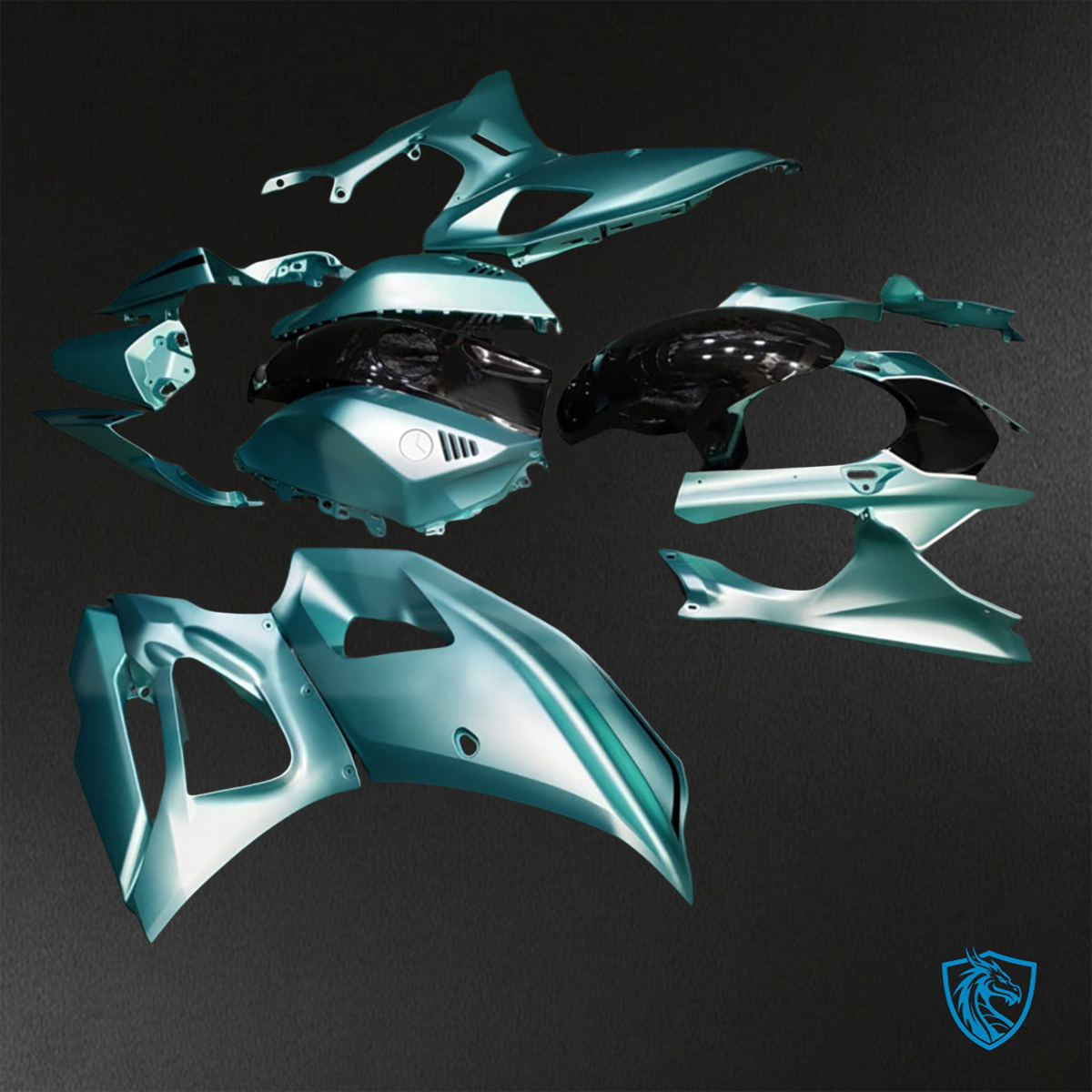 Yamaha R7 (2021-2025) Matte Teal & Gloss Black ABS Bodywork - Fairings Kit
