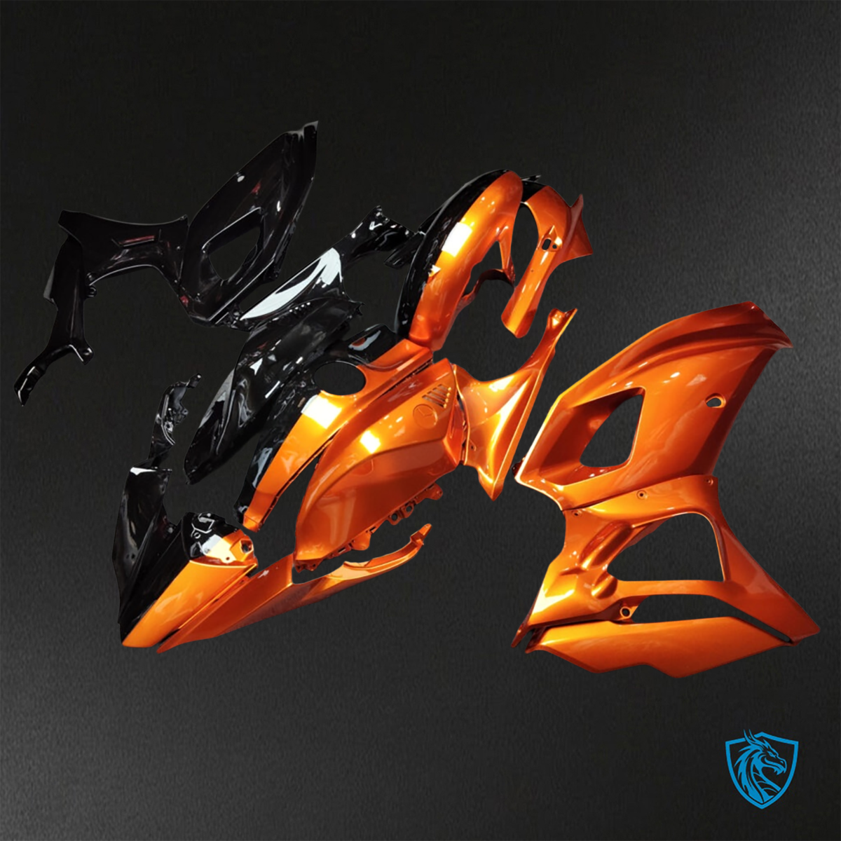 Yamaha R7 (2021-2025) Metallic Orange & Black Split - Replacement Motorcycle Fairings Kit