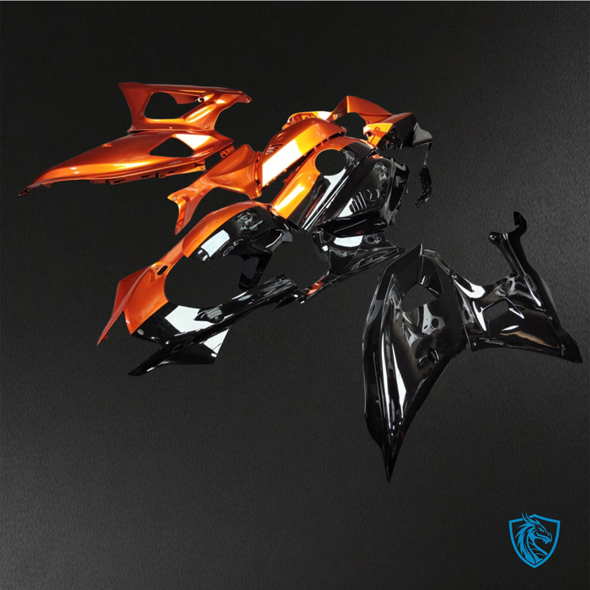 Yamaha R7 (2021-2025) Metallic Orange & Black Split - Replacement Motorcycle Fairings Kit