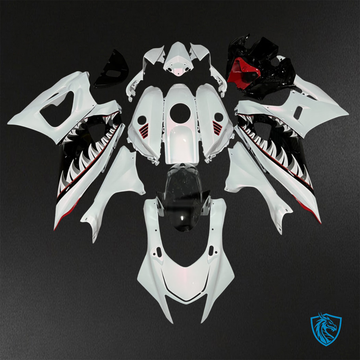 Yamaha R7 (2021-2025) Pearl White & Gloss Black Fairings Kit - Aftermarket ABS Bodywork