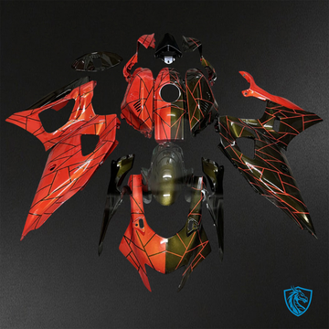 Yamaha R7 (2021-2025) Red & Black Split Pattern ABS Bodywork - Fairings Kit