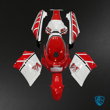 Yamaha RZV-RD500 (1985-1987) White & Red - MERGEment Motorcycle Fairings Kit