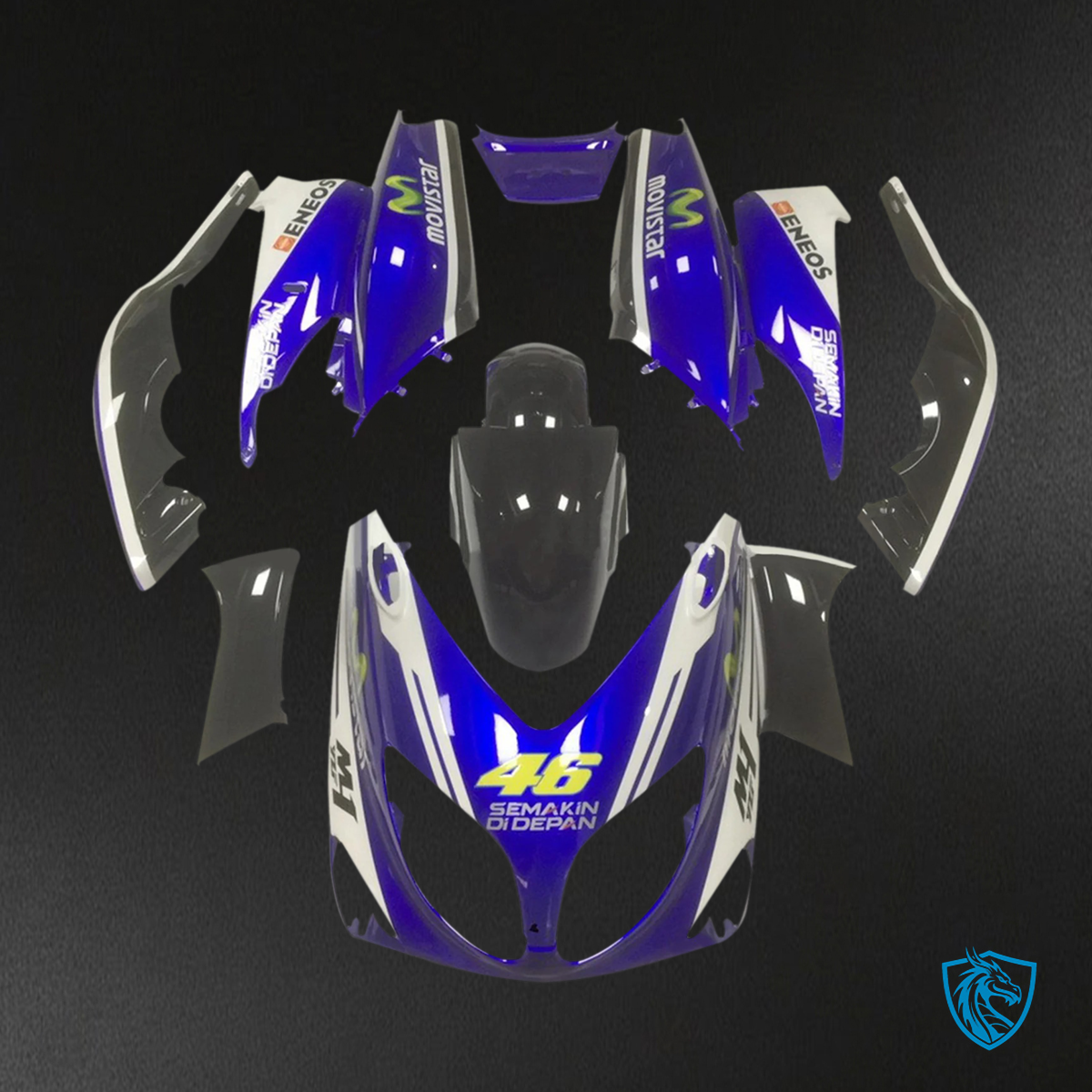 Yamaha T-Max (2001-2007) Black & Blue Fairing Kit - Aftermarket ABS Bodywork