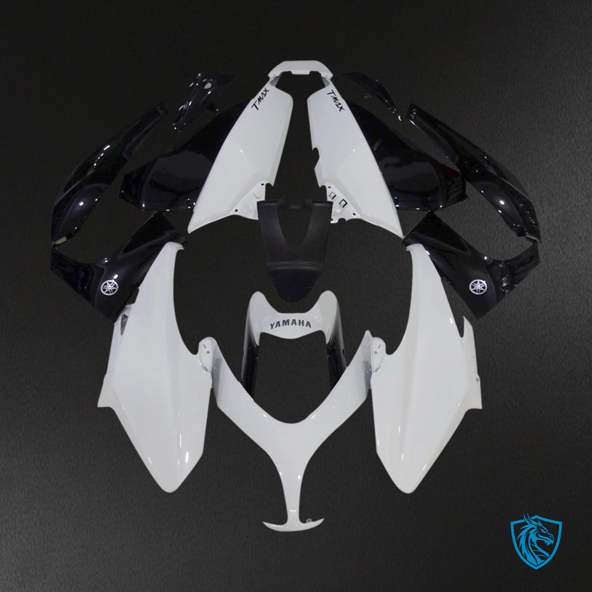 Yamaha T-Max (2001-2007) Black & White Fairing Kit | ABS Bodywork