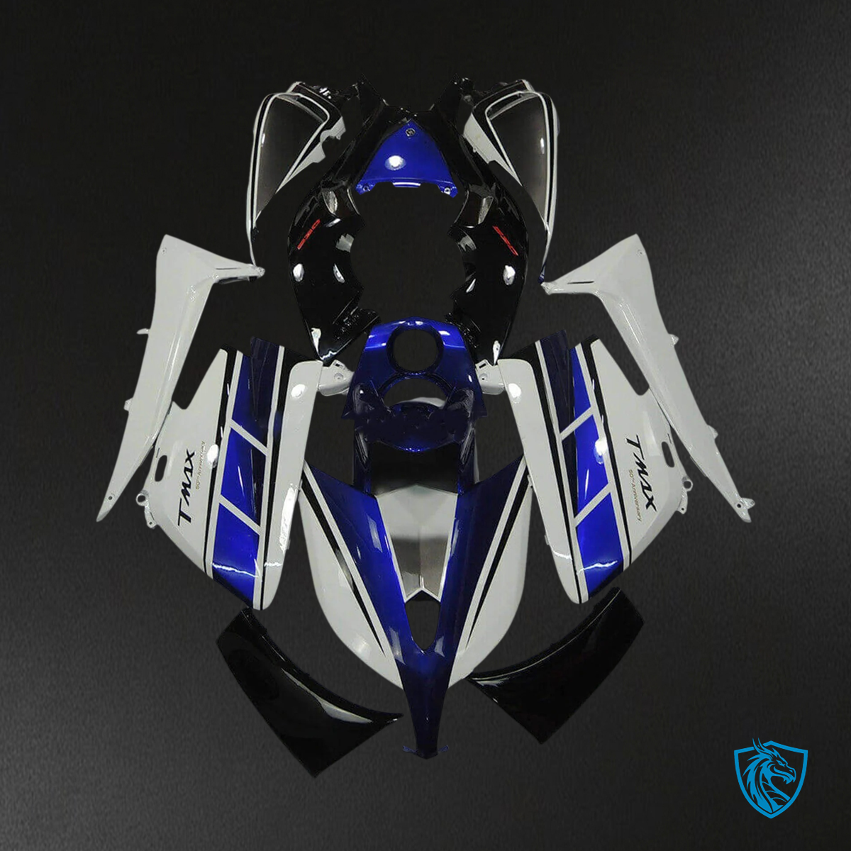 Yamaha T-Max TMAX530 (2012-2014) Blue & White - MERGEment Motorcycle Fairings Kit
