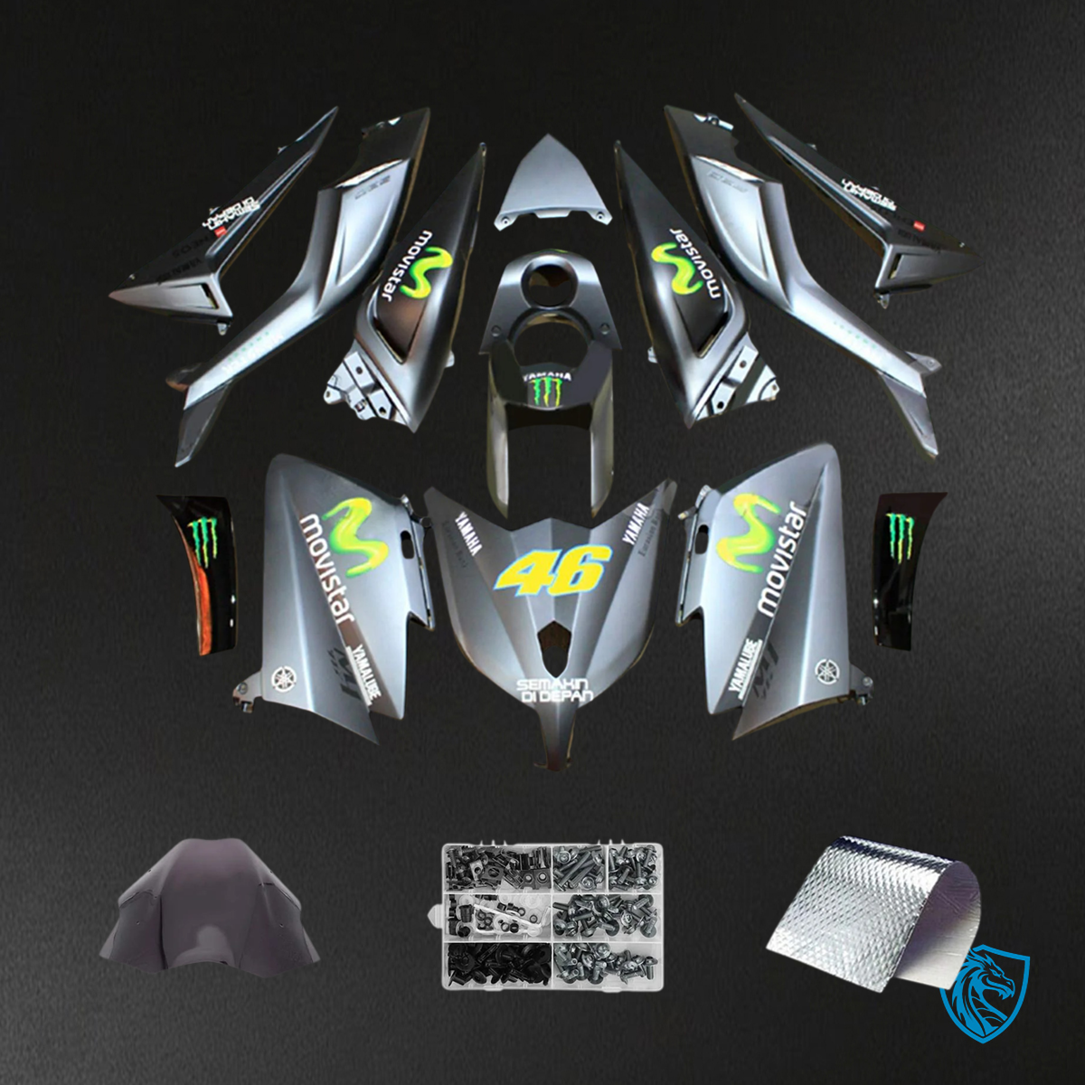 Yamaha T-Max TMAX530 (2012-2014) Gray & Yellow Accent - MERGEment Motorcycle Fairings Kit