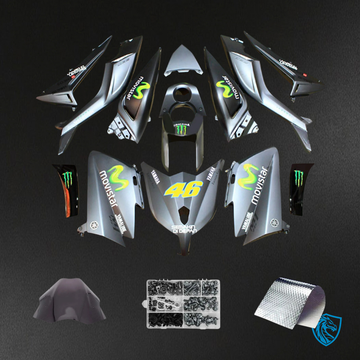 Yamaha T-Max TMAX530 (2012-2014) Gray & Yellow Accent - MERGEment Motorcycle Fairings Kit
