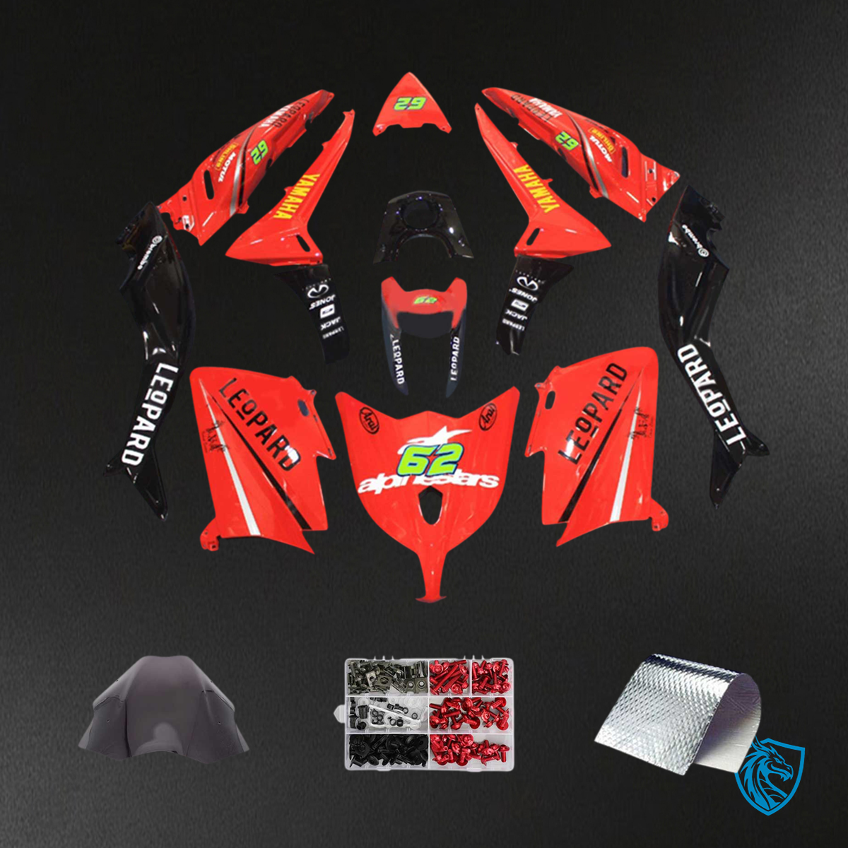 Yamaha T-Max TMAX530 (2012-2014) Orange & Black - Custom ABS Fairing Kit