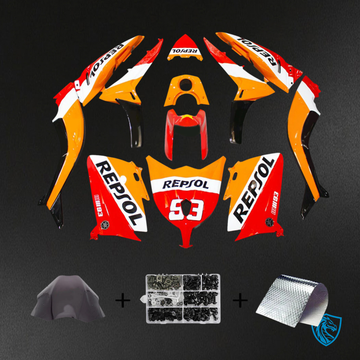 Yamaha T-Max TMAX530 (2012-2014) Red & Orange Repjol - Custom ABS Fairing Kit