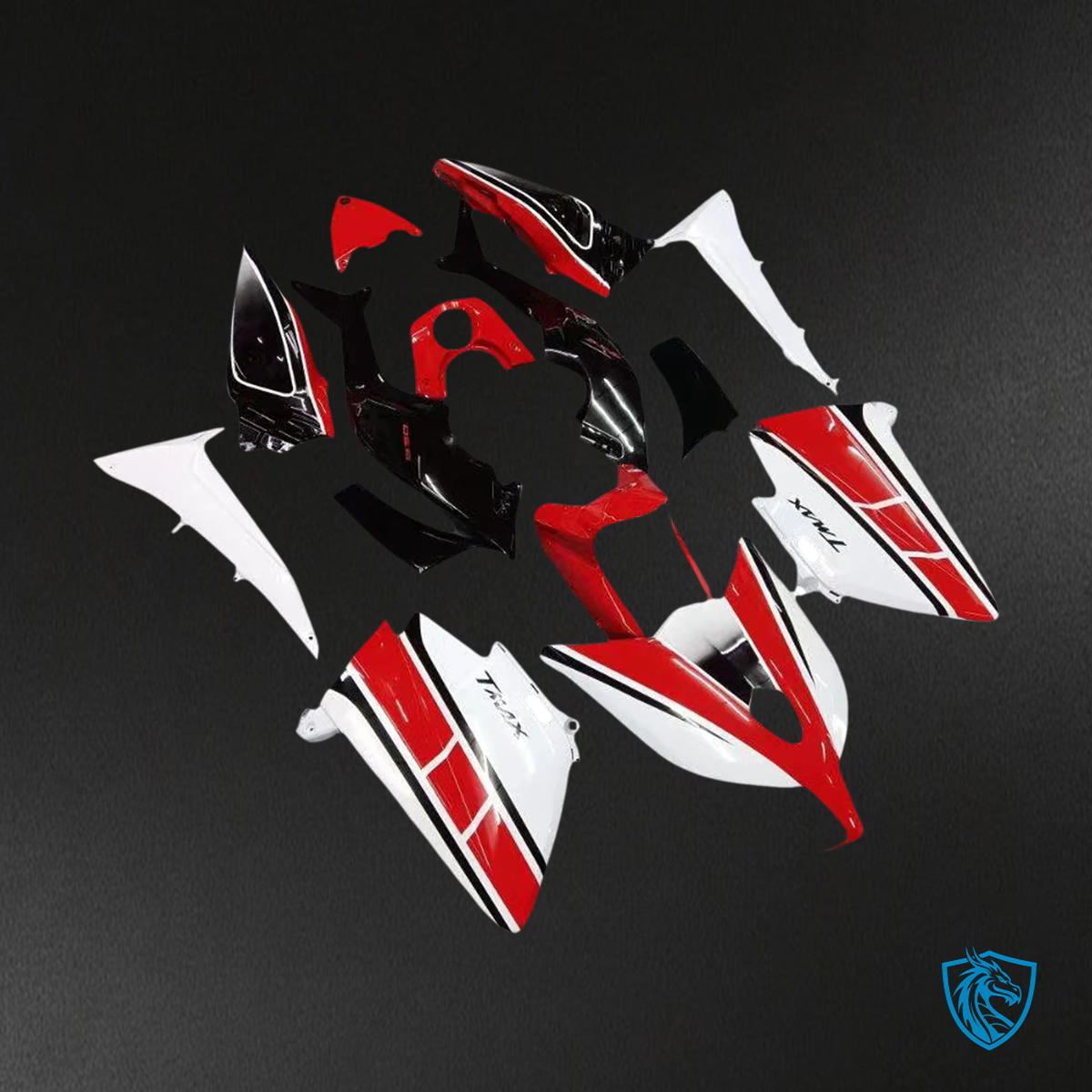Yamaha T-Max TMAX530 (2012-2014) Red & White Style 1 Fairing Kit - Aftermarket ABS Bodywork