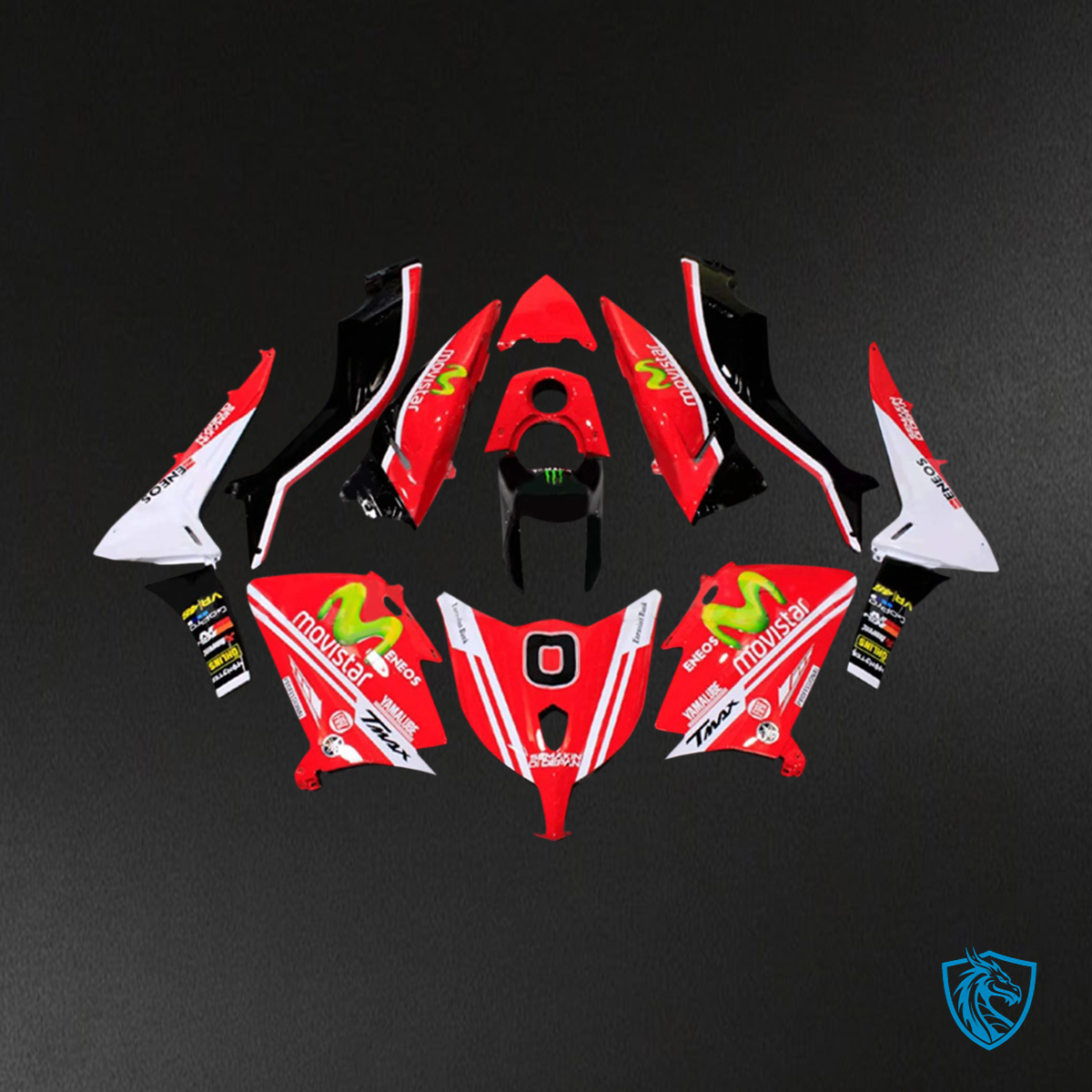 Yamaha T-Max TMAX530 (2012-2014) Red & White Style 2 Fairing Kit | ABS Bodywork