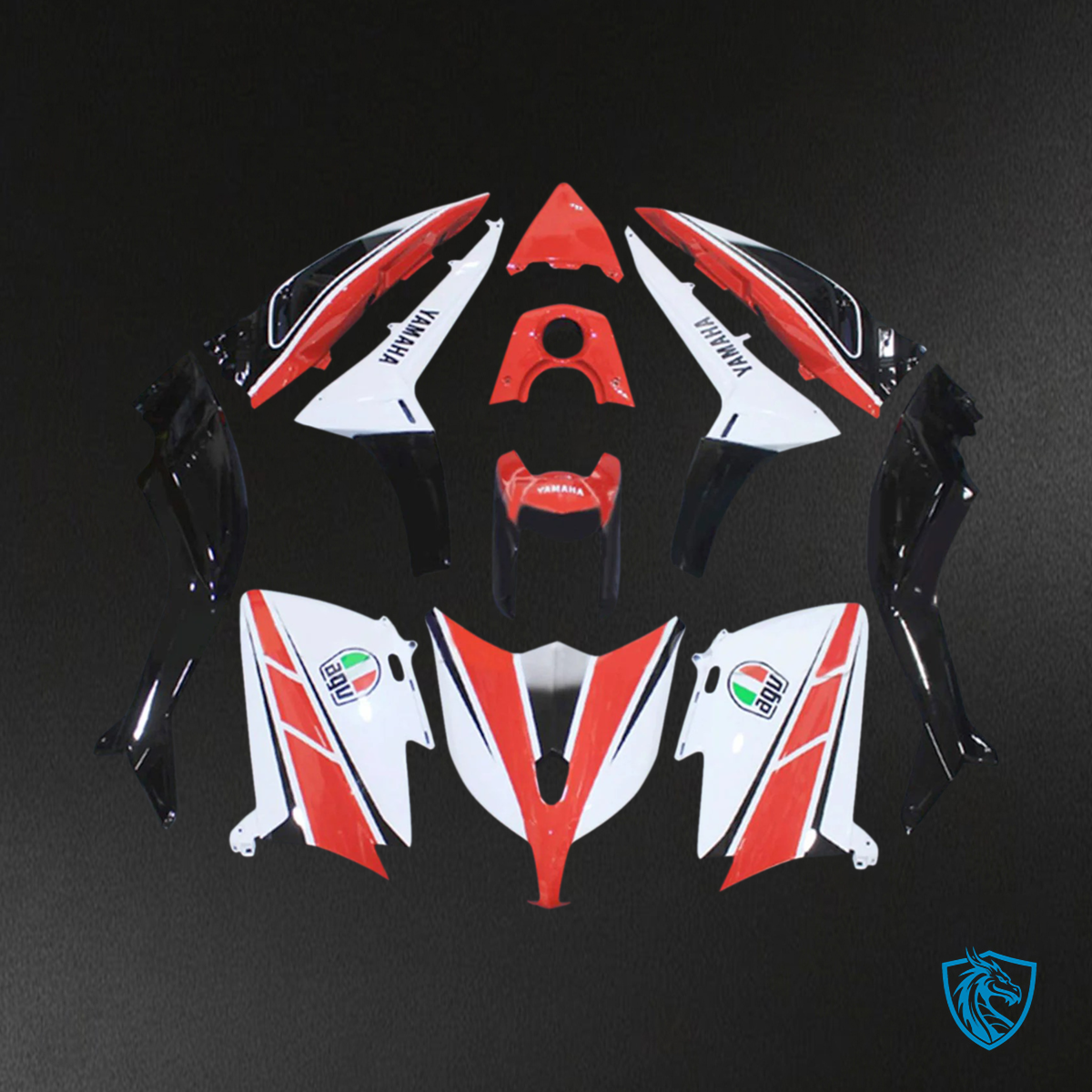 Yamaha T-Max TMAX530 (2012-2014) Red & White Style 4 Fairing Kit | ABS Bodywork