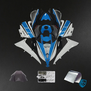 White & Blue