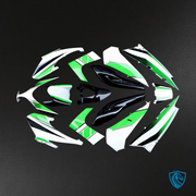 green & white