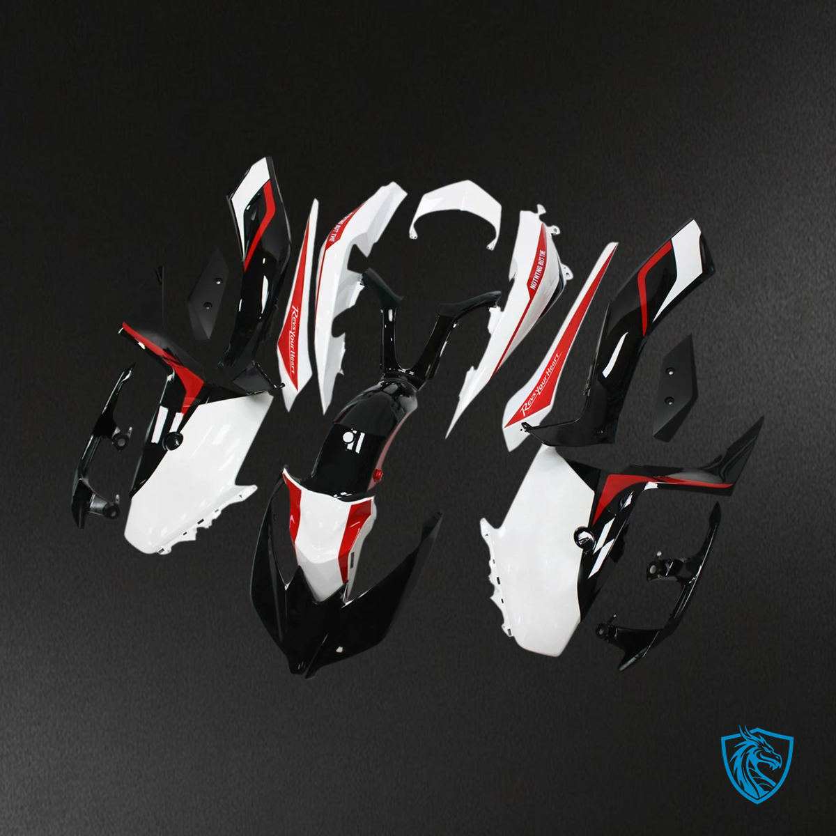 Yamaha XMAX300 (2017-2021) Red & Black Style 1 - Custom ABS Fairing Kit