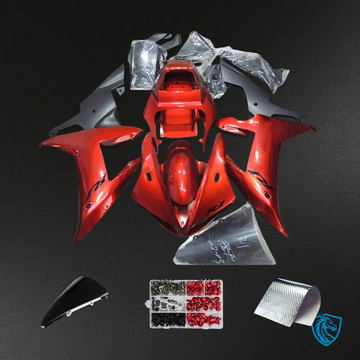 Yamaha YZF-R1 (2002-2003) Black & Red Style 3 - Custom ABS Fairing Kit