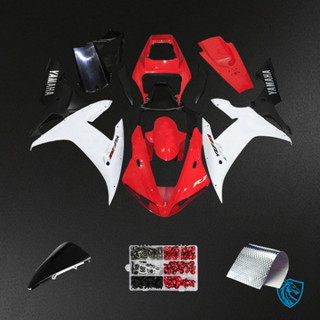 Yamaha YZF-R1 (2002-2003) Black & Red Style 5 - Custom ABS Fairing Kit