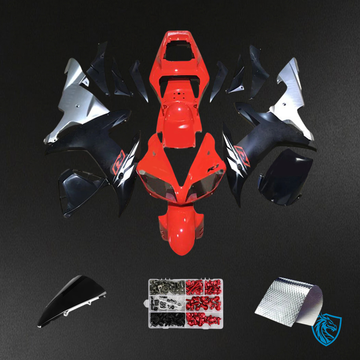 Yamaha YZF-R1 (2002-2003) Black & Red Style 6 Aftermarket Fairing Kit - ABS Bodywork