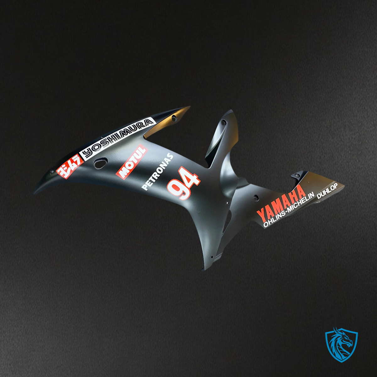 Yamaha YZF-R1 (2002-2003) Black with Logo - MERGEment Motorcycle Fairing Kit