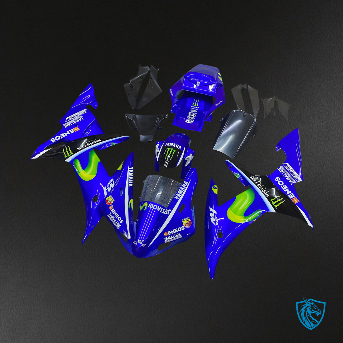 Yamaha YZF-R1 (2002-2003) Blue & Yellow Style 2 Fairing Kit - ABS Bodywork