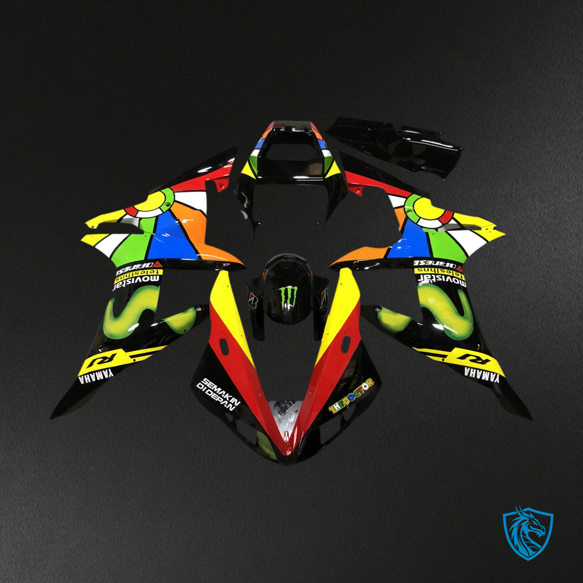 Yamaha YZF-R1 (2002-2003) Multicolor - MERGEment Motorcycle Fairing Kit