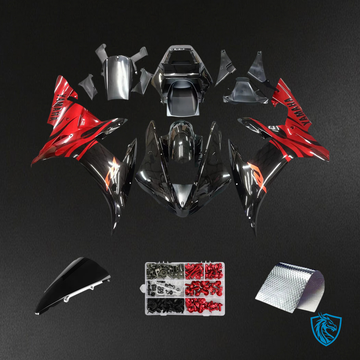 Yamaha YZF-R1 (2002-2003) Red & Black - Aftermarket Fairing Kit