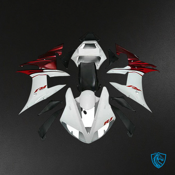 Yamaha YZF-R1 (2002-2003) White & Red - Custom ABS Fairing Kit
