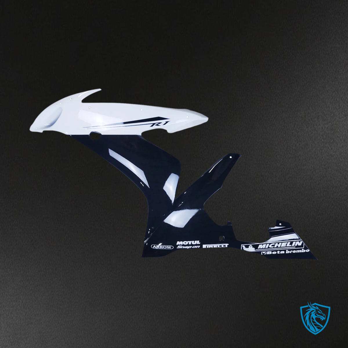 Yamaha YZF-R1 (2004-2006) Black & White Aftermarket Fairing Kit - ABS Bodywork